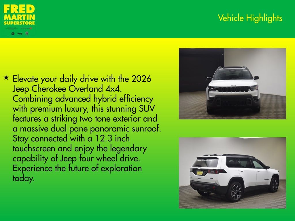 new 2026 Jeep Cherokee car, priced at $38,267