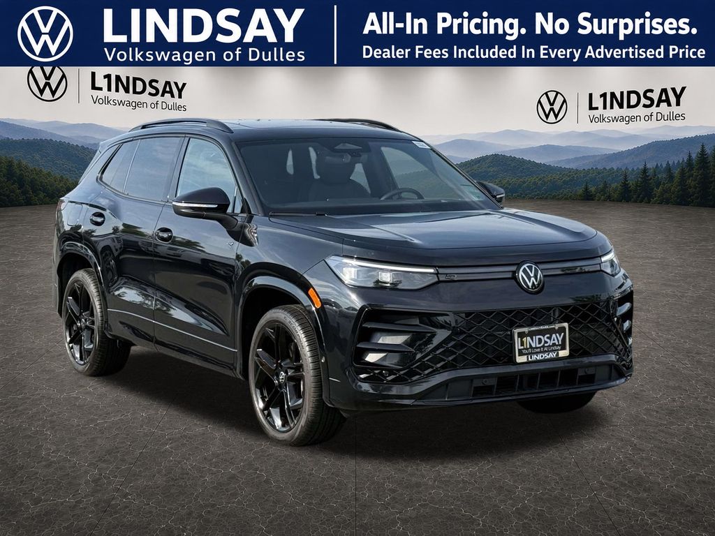 Deep Black Pearl 2025 Volkswagen Tiguan SUV / Crossover All-Wheel Drive 8-Speed Automatic