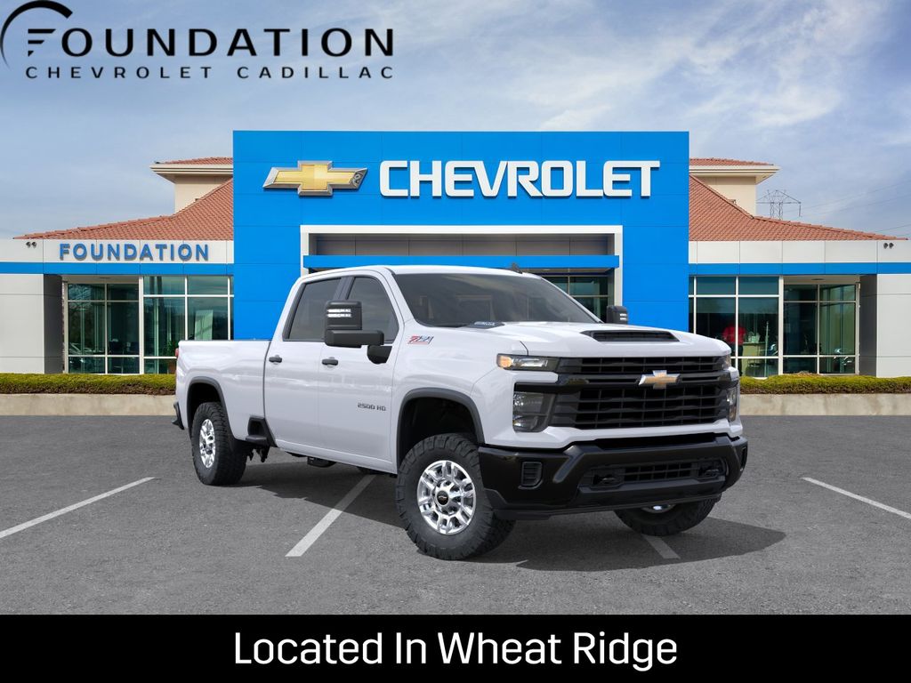 Summit White 2026 Chevrolet Silverado 2500HD Work Truck Crew Cab 4WD Pickup Truck Four-Wheel Drive Automatic