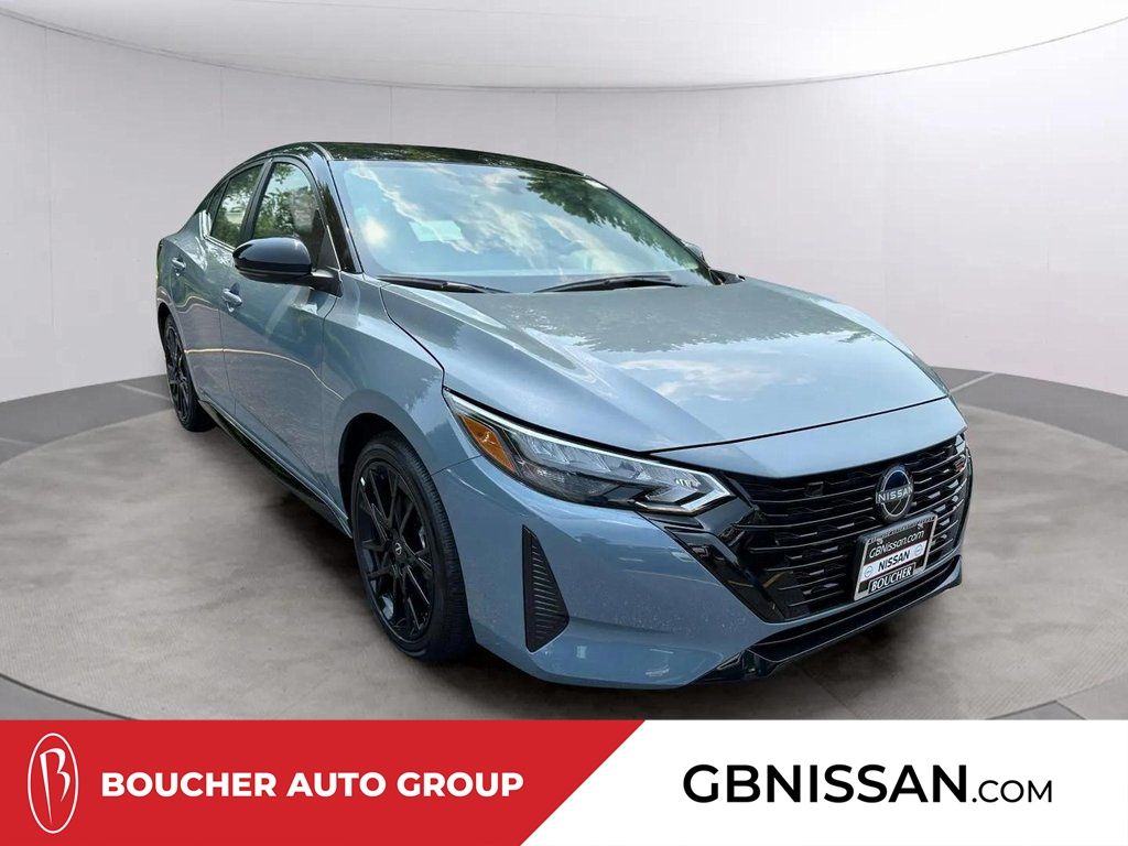 Atlantic Gray Metallic/Super Black 2025 Nissan Sentra Sedan Front-Wheel Drive Continuously Variable Transmission