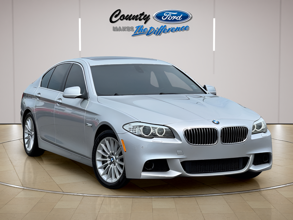 Titanium Silver Metallic 2011 BMW 5 Series Sedan Rear-Wheel Drive 8-Speed Automatic