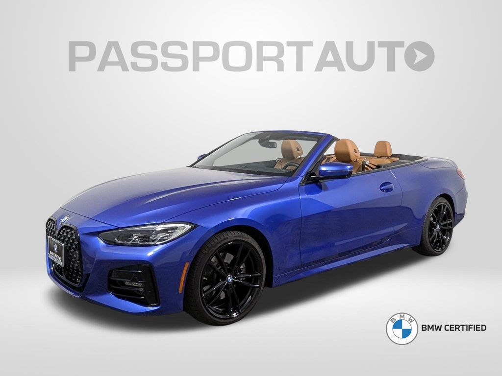 Portimao Blue Metallic 2024 BMW 4 Series Convertible All-Wheel Drive 8-Speed Automatic