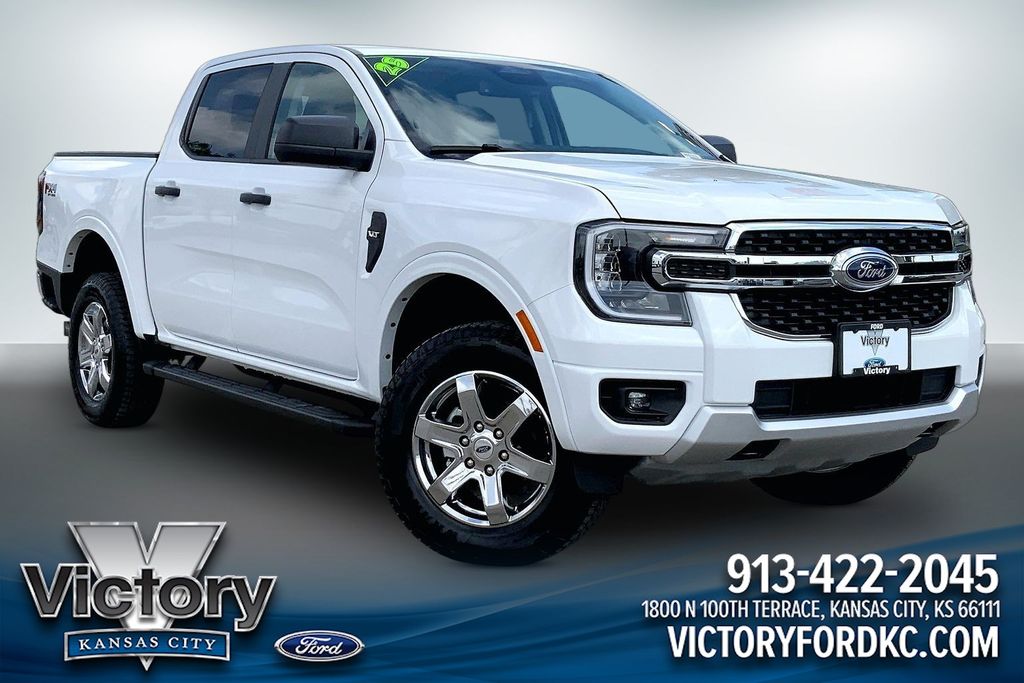 Oxford White 2025 Ford Ranger XLT SuperCrew 4WD Pickup Truck Four-Wheel Drive Automatic