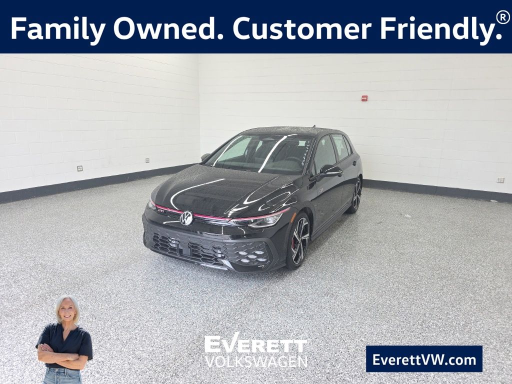 Mythos Black Metallic 2026 Volkswagen Golf GTI Hatchback Front-Wheel Drive 7-Speed Dual Clutch