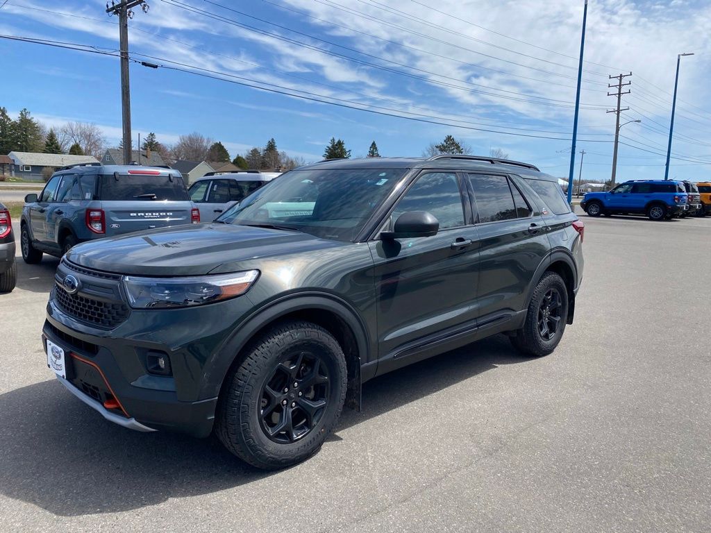 Green Metallic 2023 Ford Explorer SUV / Crossover All-Wheel Drive Automatic