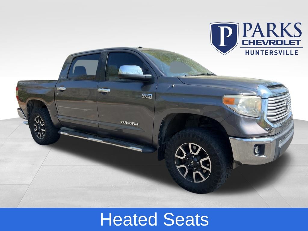 Magnetic Gray Metallic 2014 Toyota Tundra Limited CrewMax 5.7L FFV 4WD Pickup Truck Four-Wheel Drive 6-Speed Automatic Overdrive