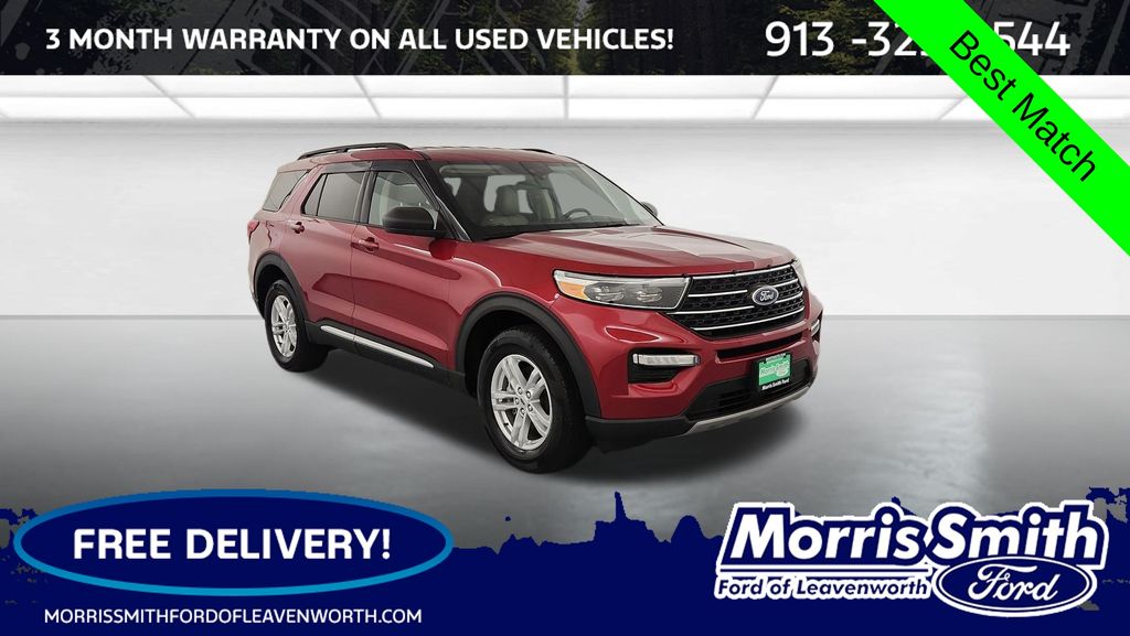 Rapid Red Metallic Tinted Clearcoat 2022 Ford Explorer XLT AWD SUV / Crossover All-Wheel Drive Automatic