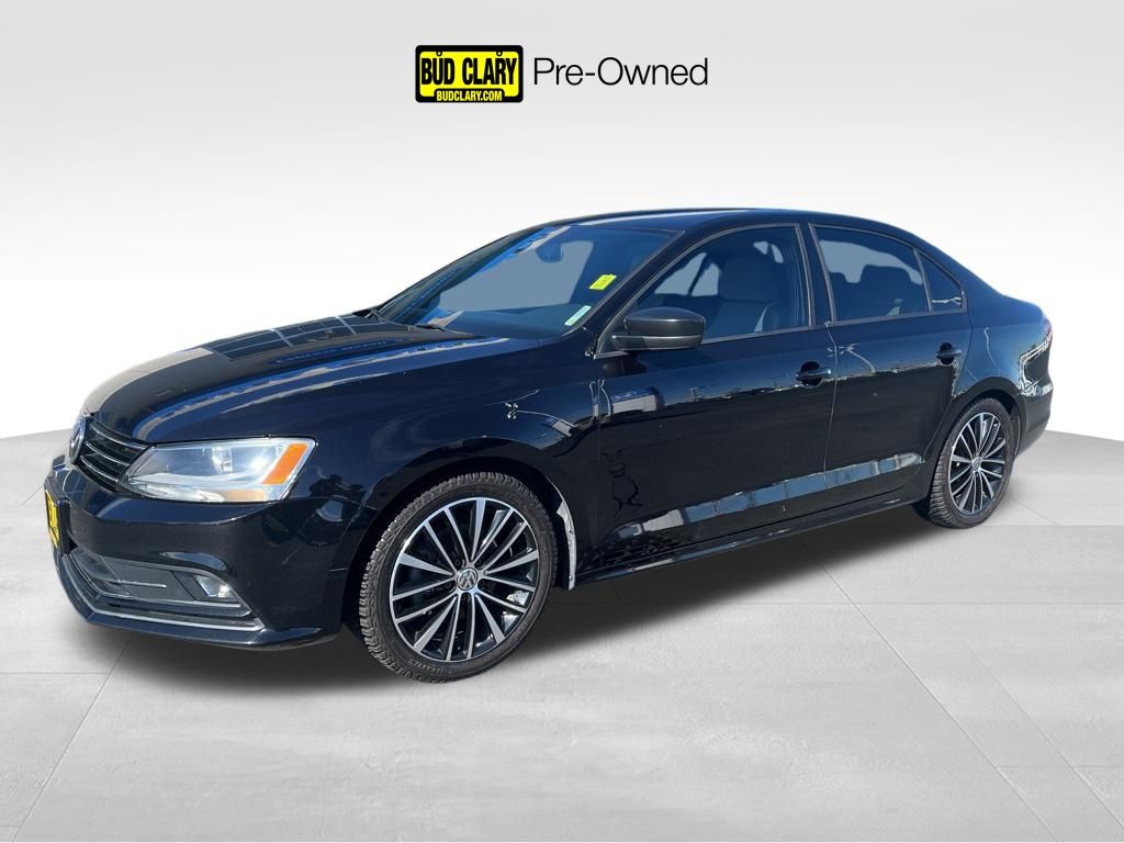 Black Uni 2016 Volkswagen Jetta 1.8T Sport FWD Sedan Front-Wheel Drive 6-Speed Automatic