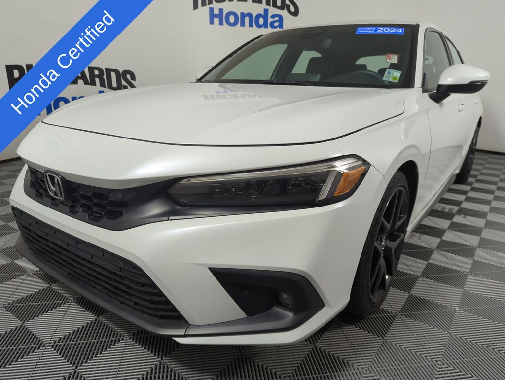 Platinum White Pearl 2024 Honda Civic Hatchback Sport Touring FWD Hatchback Front-Wheel Drive Continuously Variable Transmission