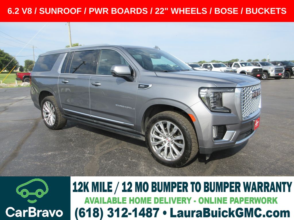 Gray (Satin Steel Metallic) 2022 GMC Yukon XL SUV / Crossover Four-Wheel Drive