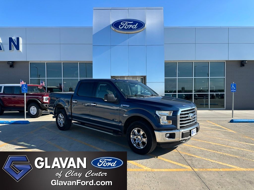 Blue 2016 Ford F-150 Pickup Truck Four-Wheel Drive 6-Speed Automatic