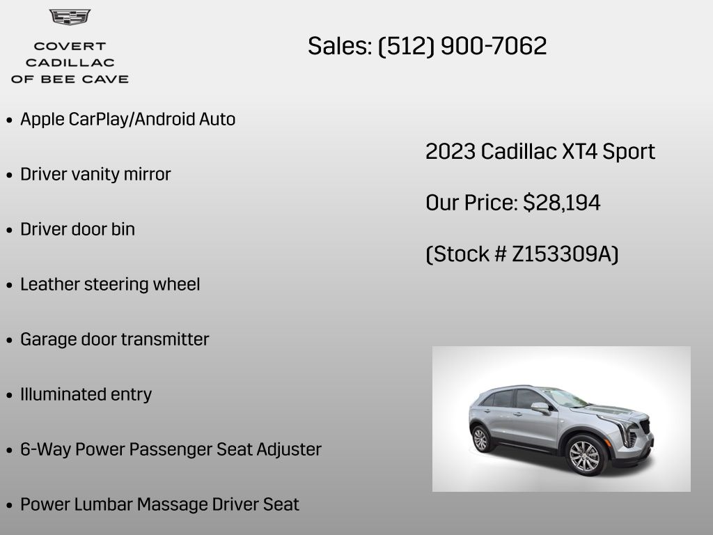 Used Car 2023 Cadillac Xt4  Sport For Sale Under $30,000 In Austin, Texas