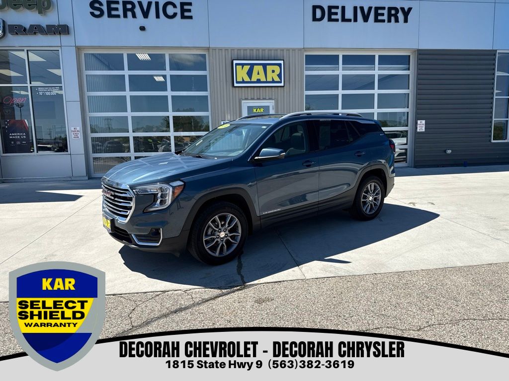 Downpour Metallic 2024 GMC Terrain SLT AWD SUV / Crossover All-Wheel Drive 9-Speed Automatic