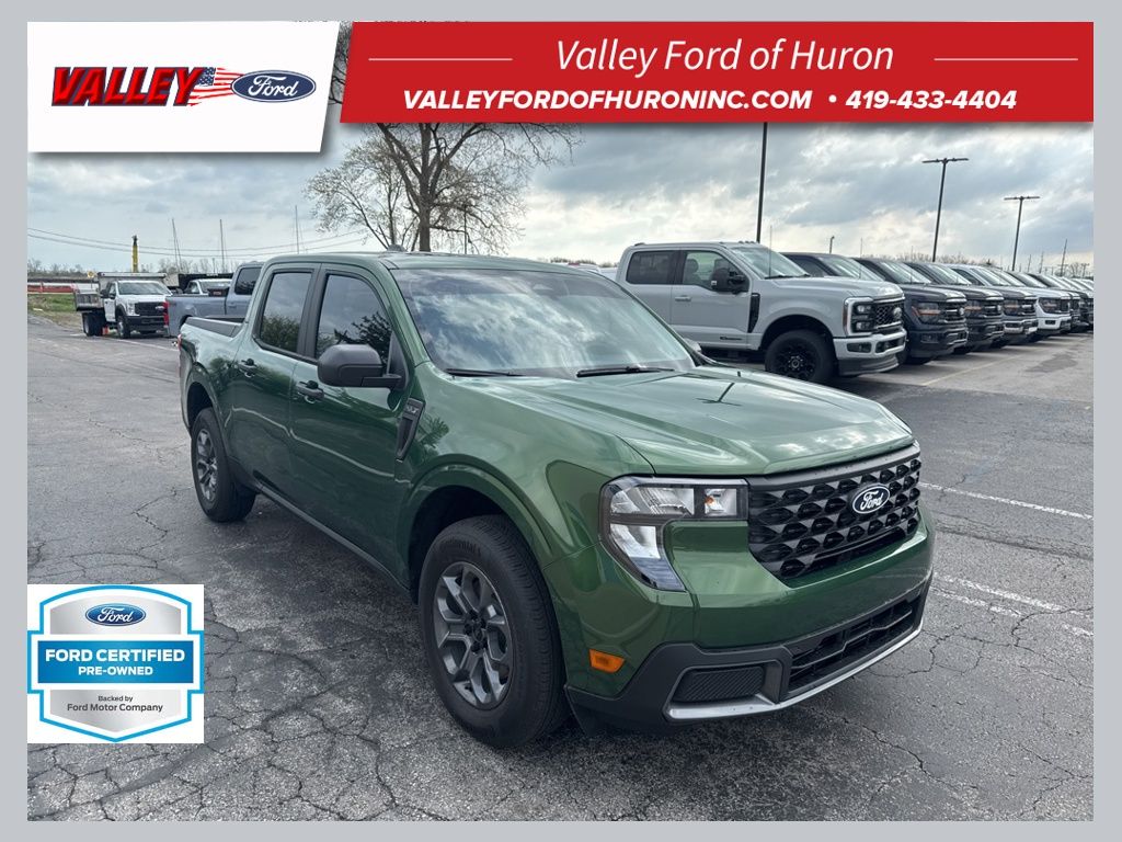 Green 2025 Ford Maverick XLT SuperCrew FWD Pickup Truck Front-Wheel Drive Continuously Variable Transmission