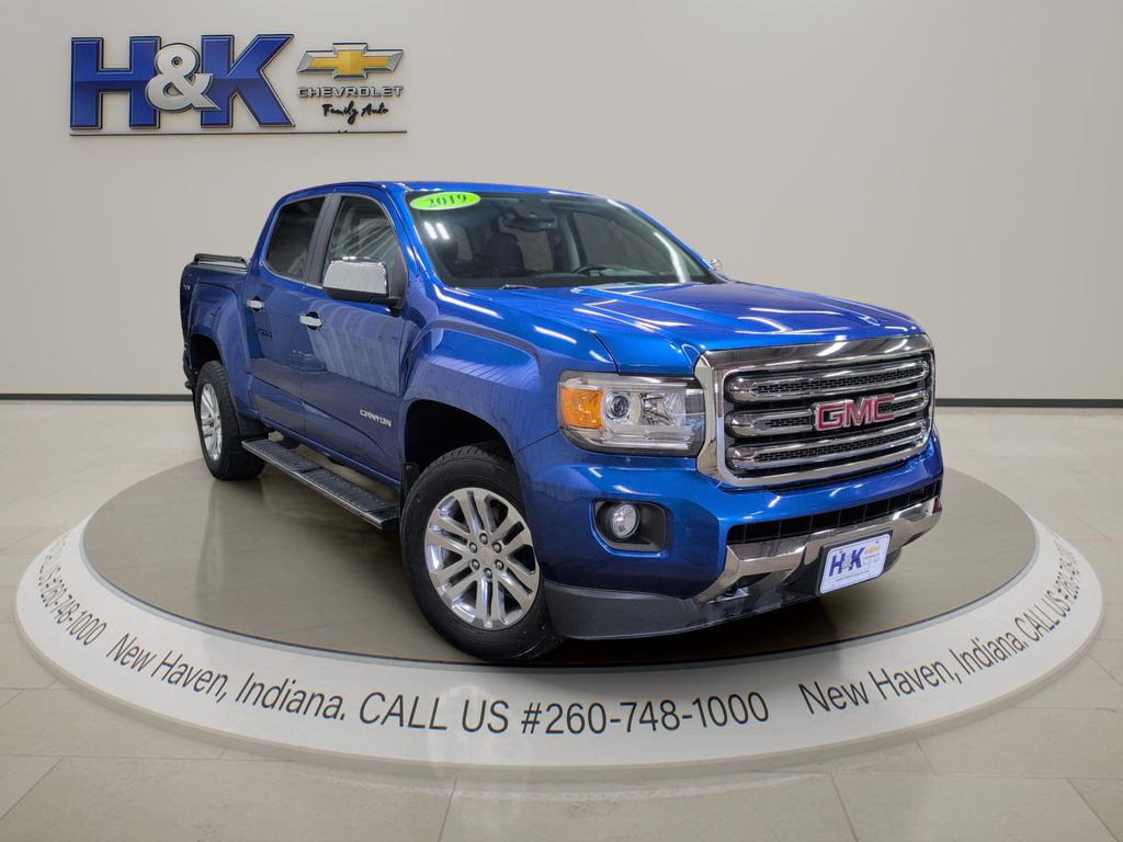 Marine Blue Metallic 2019 GMC Canyon Pickup Truck Four-Wheel Drive 8-Speed Automatic