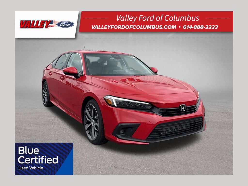 Red 2023 Honda Civic Sedan Front-Wheel Drive Continuously Variable Transmission