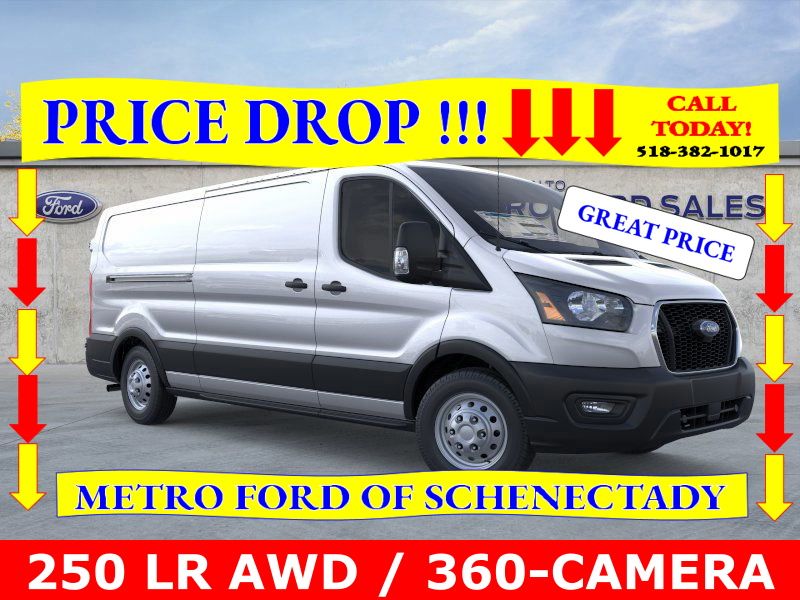 Ingot Silver Metallic 2025 Ford Transit Cargo 250 Low Roof AWD Van All-Wheel Drive