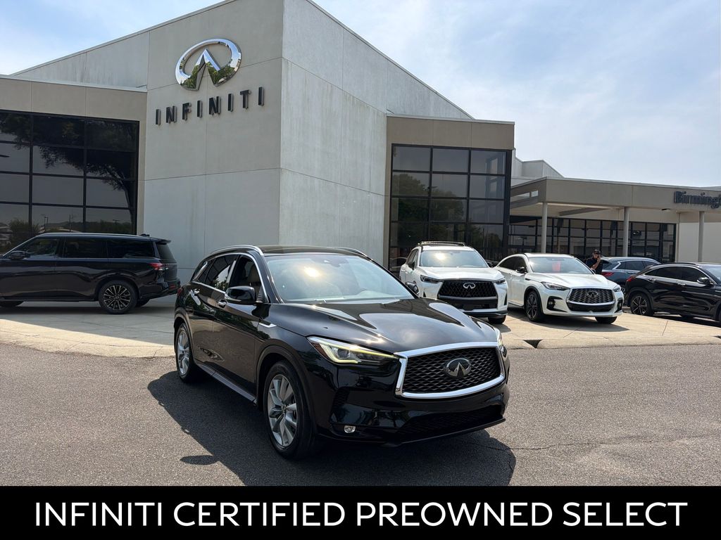 Black Obsidian 2019 INFINITI QX50 Luxe FWD SUV / Crossover Front-Wheel Drive Continuously Variable Transmission
