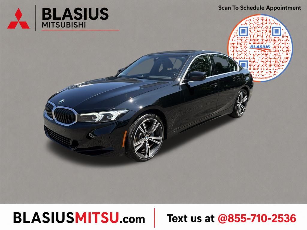 Jet Black 2024 BMW 3 Series Sedan All-Wheel Drive 8-Speed Automatic