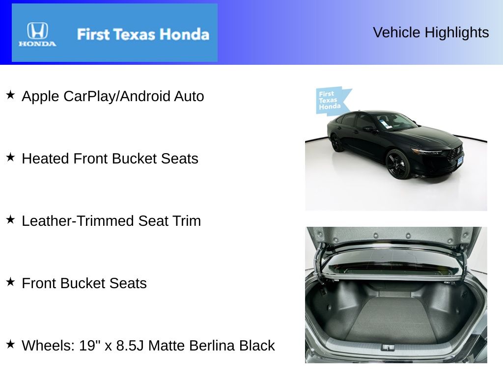 Used Car 2025 Honda Accord Hybrid  Sport-l For Sale Under $35,000 In Austin, Texas
