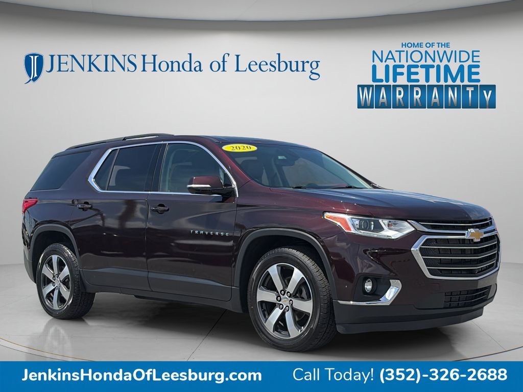 Black Cherry Metallic 2020 Chevrolet Traverse SUV / Crossover Four-Wheel Drive 9-Speed Automatic