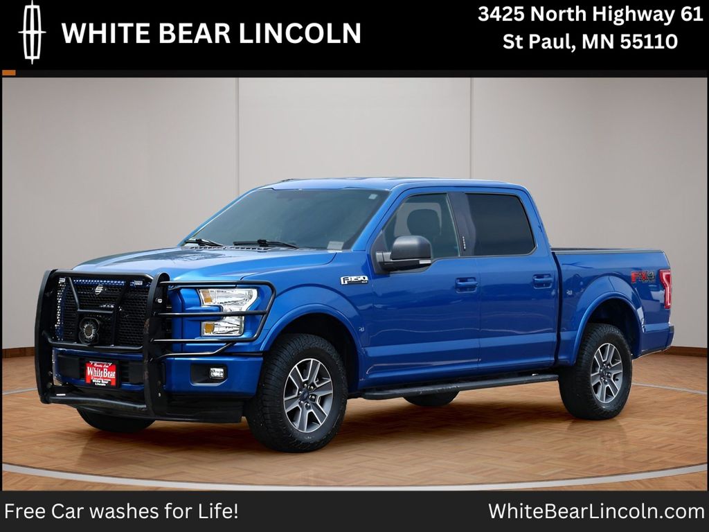 Lightning Blue 2017 Ford F-150 Pickup Truck Four-Wheel Drive 6-Speed Automatic