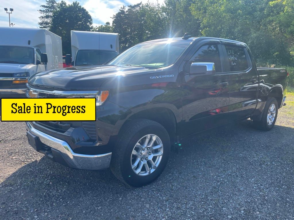 Black 2024 Chevrolet Silverado 1500 Pickup Truck Four-Wheel Drive 8-Speed Automatic