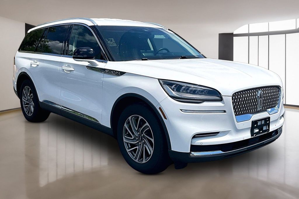 White Metallic 2023 Lincoln Aviator SUV / Crossover Rear-Wheel Drive Automatic