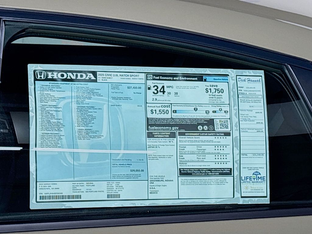 2025 Honda Civic Sport