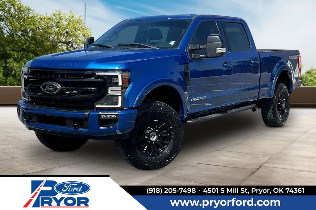 Blue Metallic 2022 Ford F-250 Super Duty Pickup Truck Four-Wheel Drive Automatic