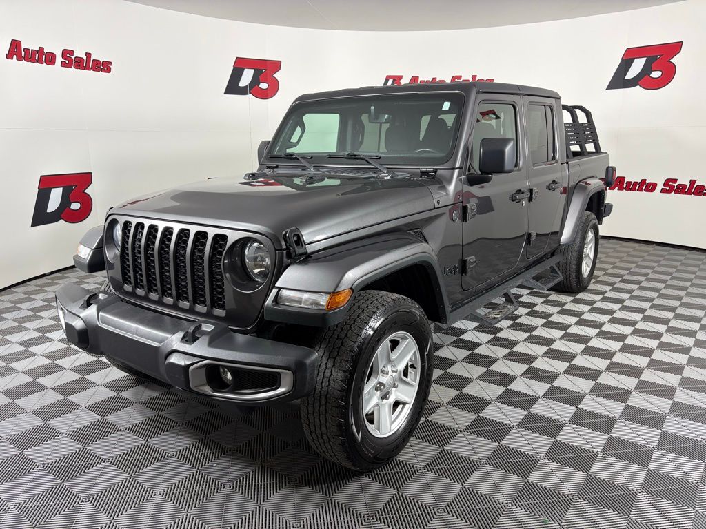 Gray (Granite Crystal Metallic Clearcoat) 2022 Jeep Gladiator Sport Crew Cab 4WD Pickup Truck Four-Wheel Drive 8-Speed Automatic