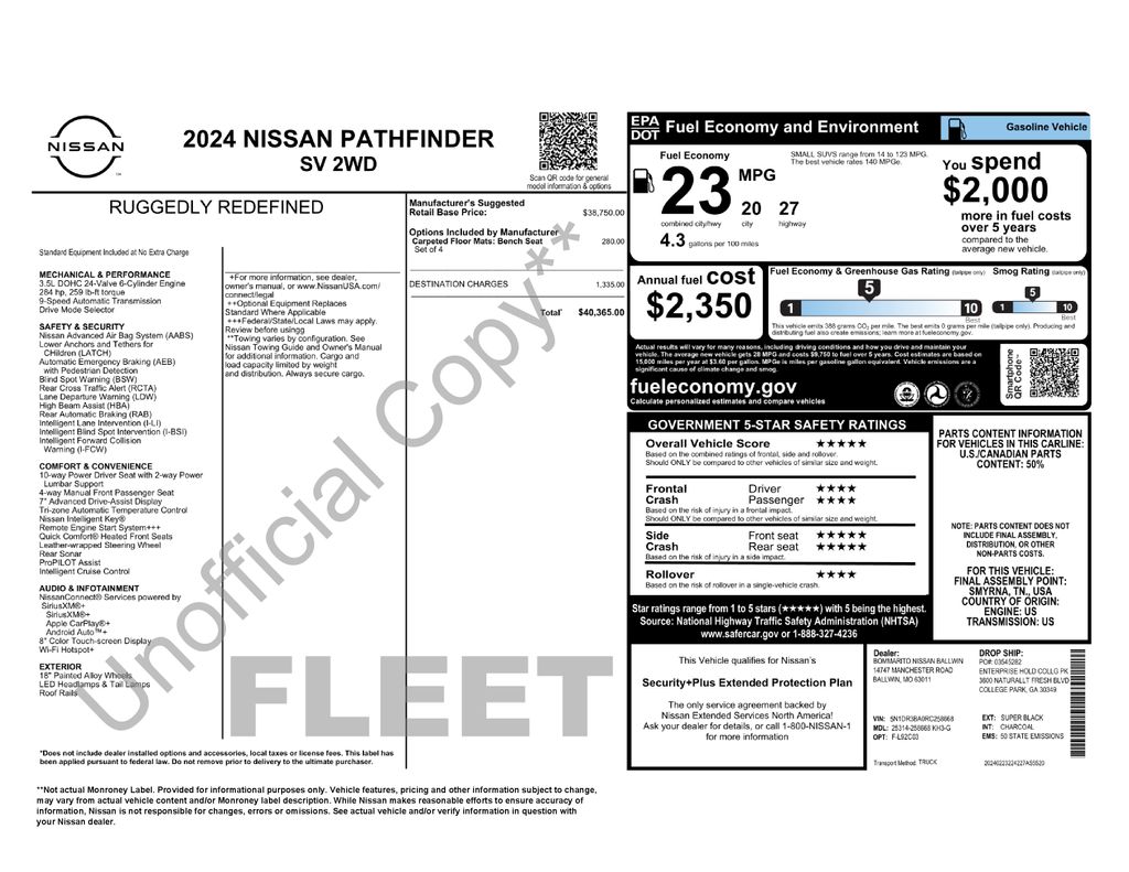 2024 Nissan Pathfinder SV - 3