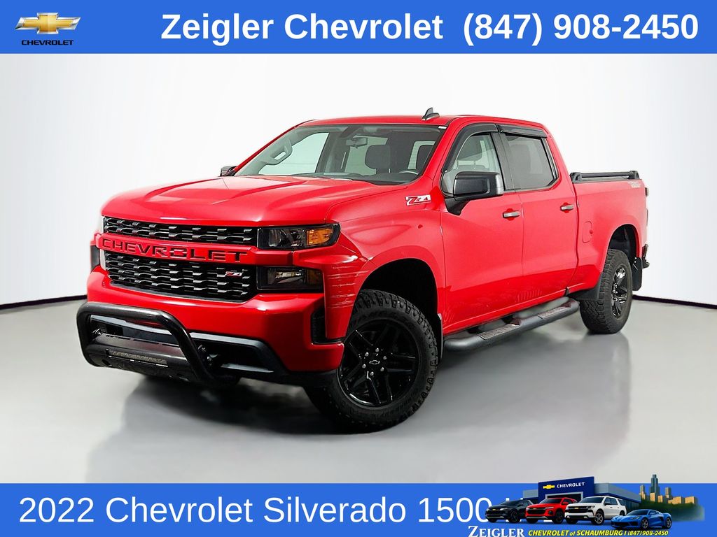 Red Hot 2022 Chevrolet Silverado 1500 Pickup Truck Four-Wheel Drive 8-Speed Automatic