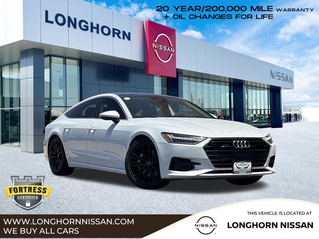 Glacier White 2019 Audi A7 Sedan All-Wheel Drive 7-Speed Automatic