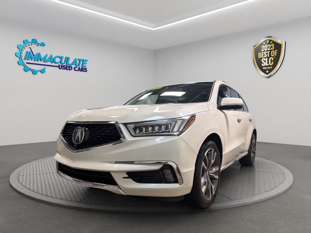 White 2019 Acura MDX SH-AWD with Advance Package SUV / Crossover All-Wheel Drive 9-Speed Automatic