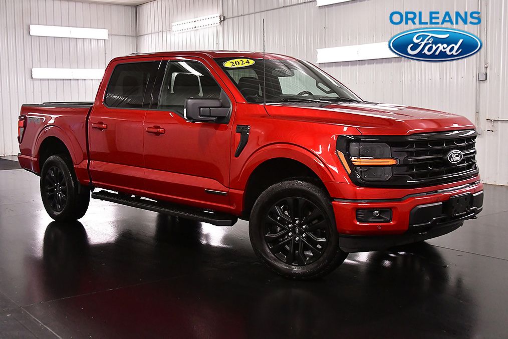 Rapid Red Metallic Tinted Clearcoat 2024 Ford F-150 XLT SuperCrew 4WD Pickup Truck Four-Wheel Drive Automatic