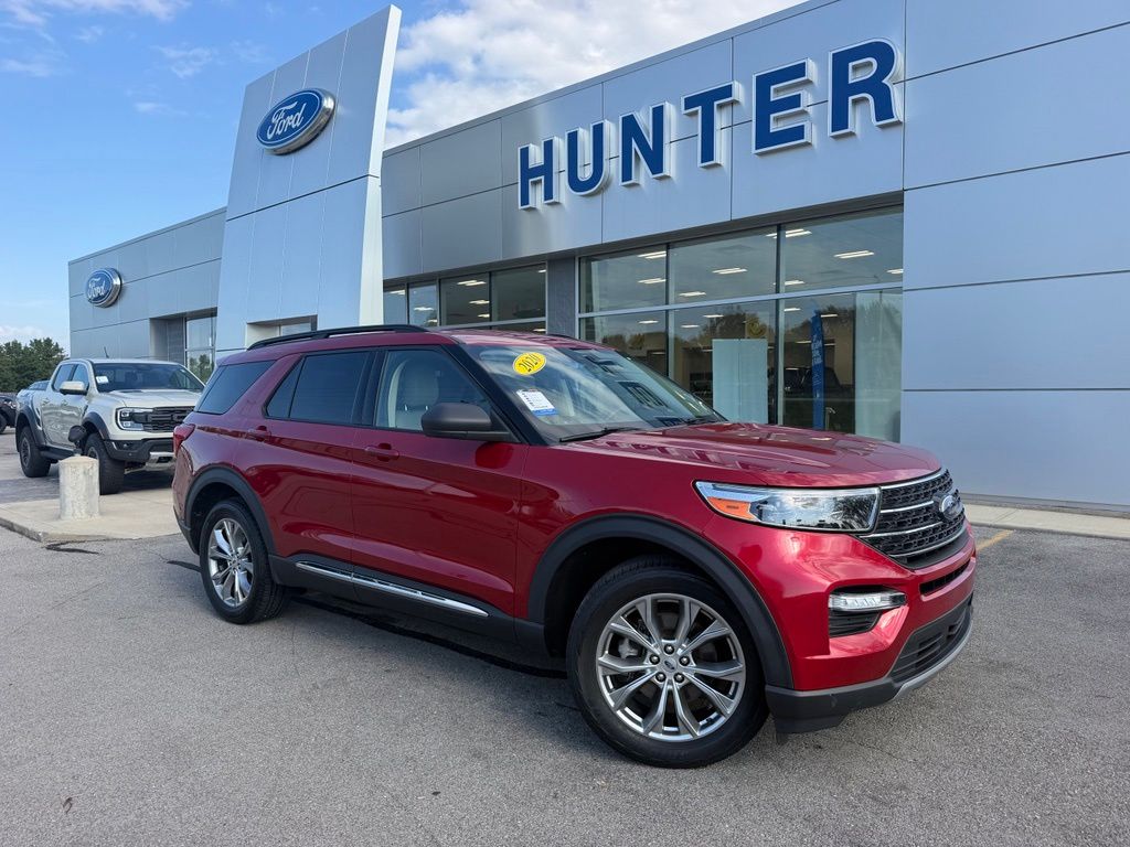 Red Metallic 2020 Ford Explorer SUV / Crossover All-Wheel Drive Automatic