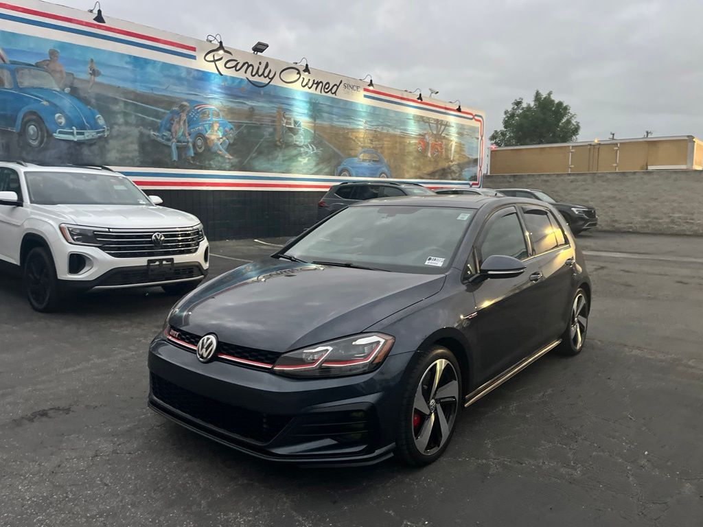 Blue 2018 Volkswagen Golf GTI Hatchback Front-Wheel Drive 6-Speed Manual