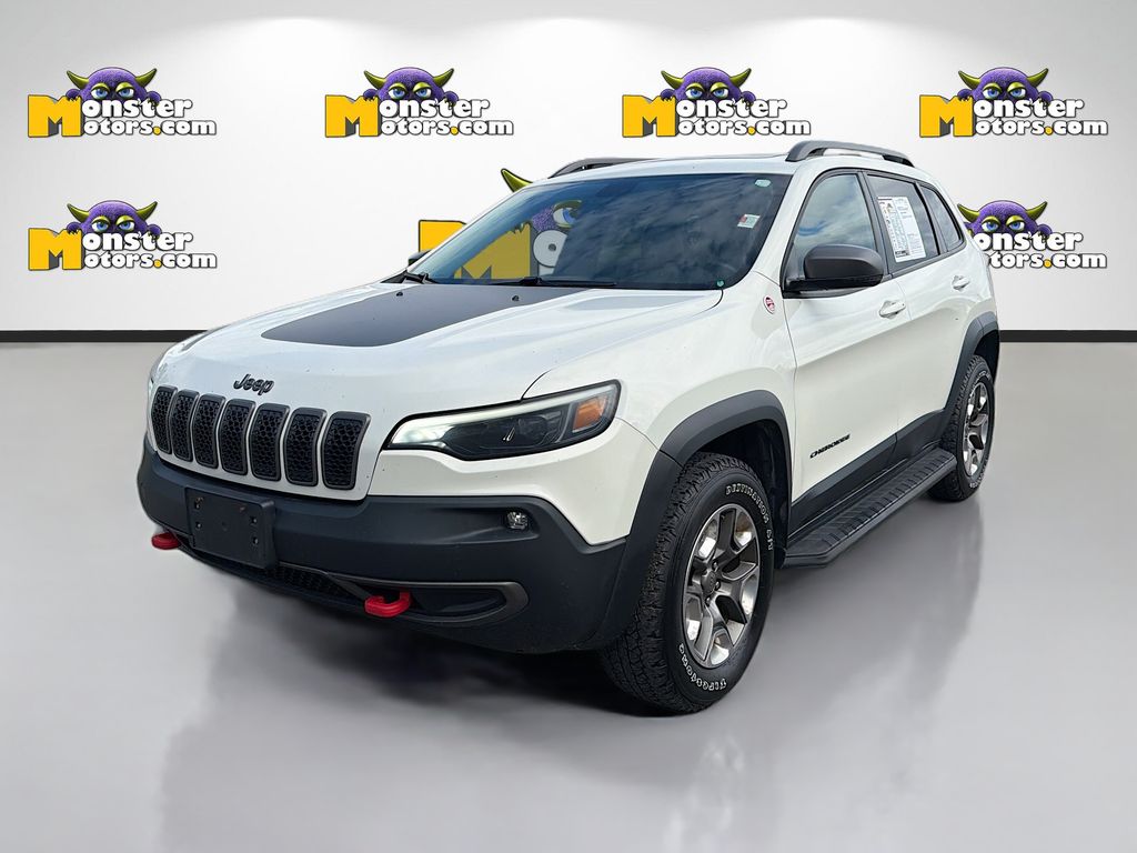 Pearl White Pearlcoat 2019 Jeep Cherokee SUV / Crossover Four-Wheel Drive 9-Speed Automatic