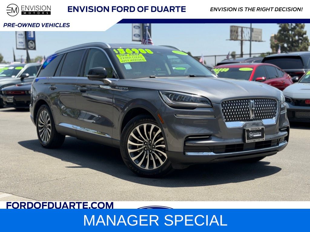 Gray Metallic 2022 Lincoln Aviator SUV / Crossover Rear-Wheel Drive Automatic