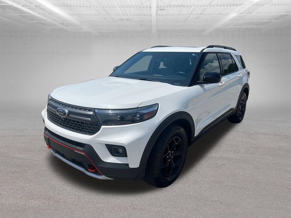 White Metallic 2022 Ford Explorer SUV / Crossover All-Wheel Drive Automatic