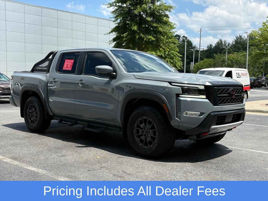 Boulder Gray Pearl 2024 Nissan Frontier Pickup Truck Four-Wheel Drive 9-Speed Automatic Overdrive