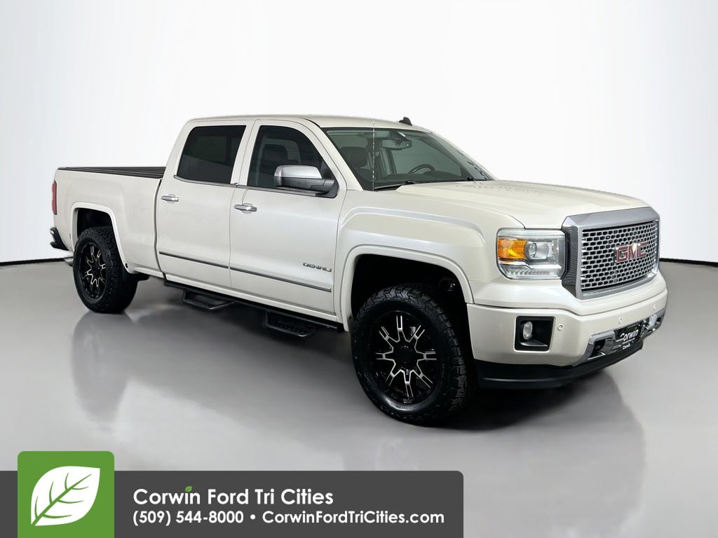 White 2014 GMC Sierra 1500 Denali Crew Cab AWD Pickup Truck Four-Wheel Drive 6-Speed Automatic Overdrive