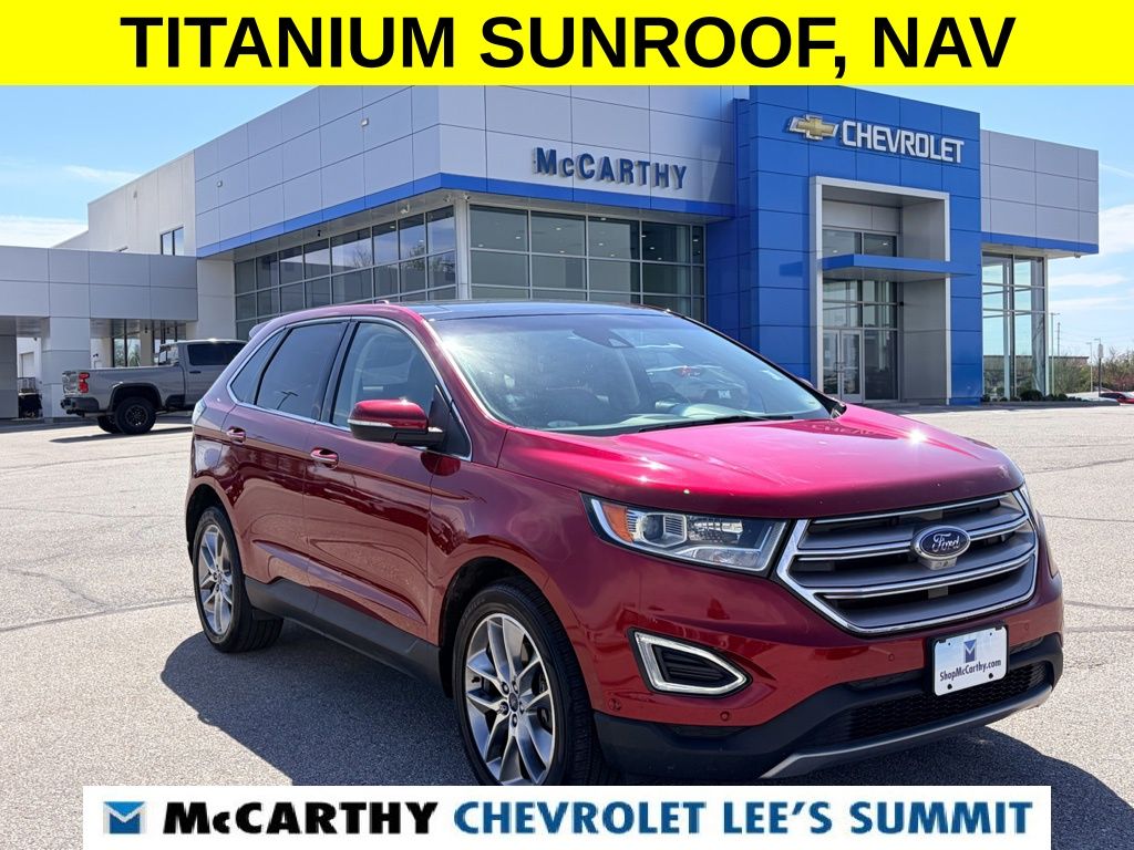 Ruby Red Metallic 2017 Ford Edge Titanium AWD SUV / Crossover All-Wheel Drive 6-Speed Automatic