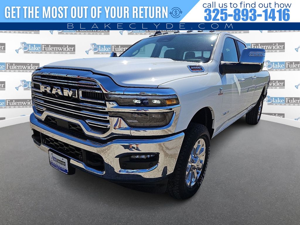 Bright White Clearcoat 2026 RAM 2500 Laramie Crew Cab LB 4WD Pickup Truck Four-Wheel Drive 8-Speed Automatic