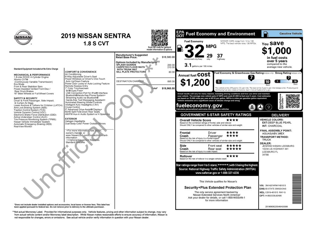 Certified Used 2019 Blue Nissan S image 5