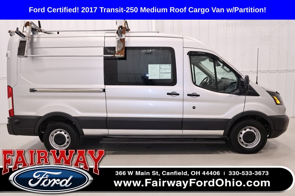 Ingot Silver Metallic 2017 Ford Transit Cargo 250 3dr LWB Medium Roof Cargo Van with Sliding Passenger Side Door Van Rear-Wheel Drive 6-Speed Automatic Overdrive
