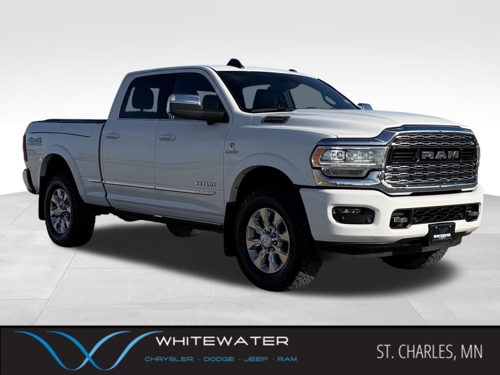 Bright White Clearcoat 2019 RAM 2500 Limited Crew Cab 4WD Pickup Truck Four-Wheel Drive 6-Speed Automatic