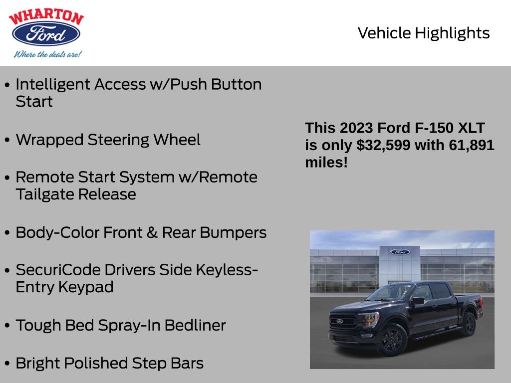 2023 Ford F-150 XLT Black at DeMontrond Ford