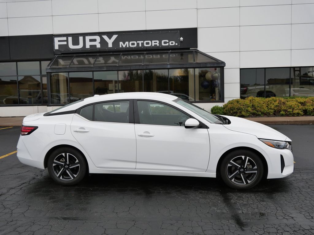 White (Fresh Powder) 2024 Nissan Sentra Sedan Front-Wheel Drive Continuously Variable Transmission
